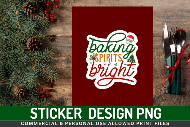 Baking spirits Sticker Design Sublimation Regulrcrative 