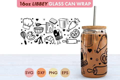 Baking SVG PNG 16 oz Libbey Glass Can SVG Freeling Design House 