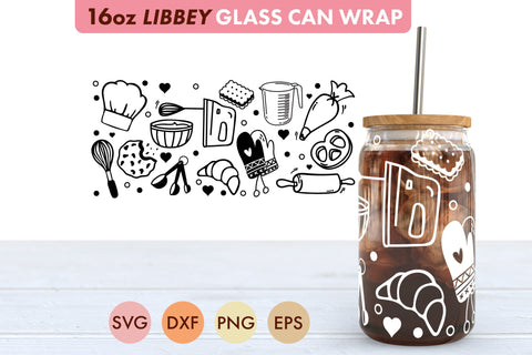 Baking SVG PNG 16 oz Libbey Glass Can SVG Freeling Design House 