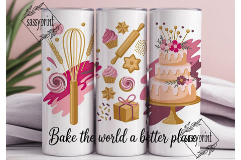Baking Themed Tumbler Wrap PNG Sublimation sassyprint 