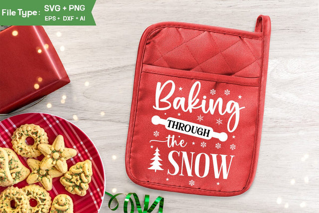 Baking Through The Snow Pot Holder Svg, Christmas SVG Design, Christmas Pot Holder Svg Design,SVGs,Quotes and Sayings,Food & Drink,On Sale, Print & Cut SVG DesignPlante 503 