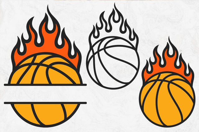Baksetball svg, Basketball with Flames svg, Basketball shirt svg, Basketball Mom svg, Basketball player svg SVG DesignDestine 