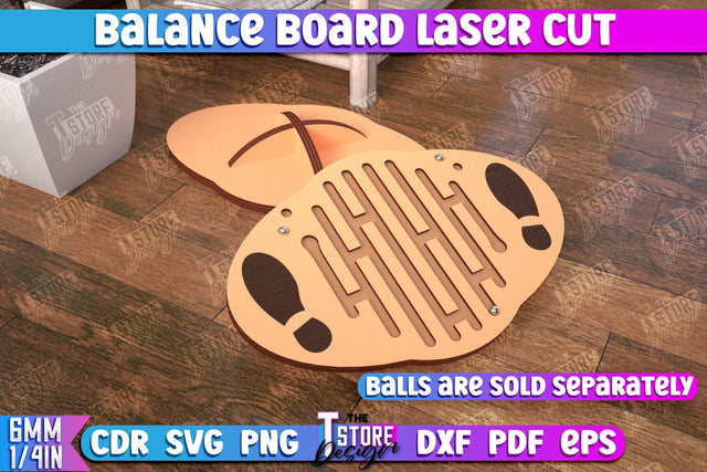 Balance Board Laser Cut | Balancing Platform | Maze | CNC File SVG The T Store Design 