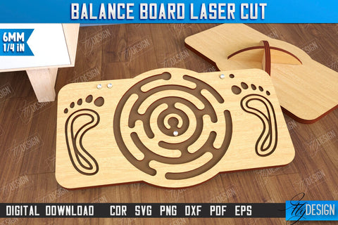 Balance Boards Laser Cut Bundle | Balancing Platform | Maze | Activity Board | CNC Files SVG Fly Design 