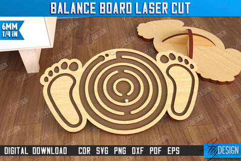 Balance Boards Laser Cut Bundle | Balancing Platform | Maze | Activity Board | CNC Files SVG Fly Design 