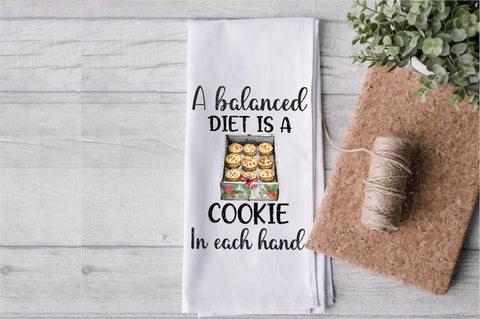 Balanced Diet Christmas Cookie Dish Towel Sublimation Sublimation Jagonath Roy 