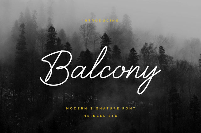Balcony Handwritten Font Font Heinzel Studio 