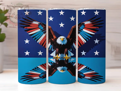 Bald Eagle Patriotic 20oz Tumbler, American Flag Wrap, Patriotic USA Design, Bald Eagle Sublimation, Independence Day Wrap, 20oz Tumbler Design, PNG Tumbler Wrap Sublimation Lara' s Designs 