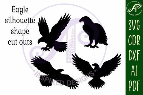 Bald eagles Silhouette laser cut wall art SVG APInspireddesigns 