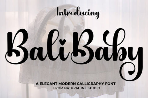 Bali Baby Font Studio Natural Ink 