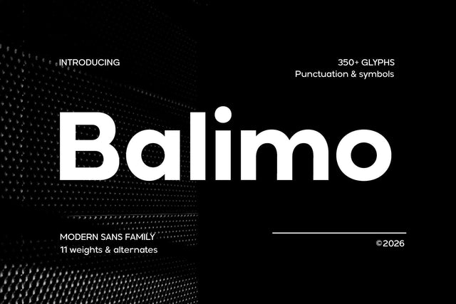 Balimo – Modern Sans Serif Family Font Arterfak Project 