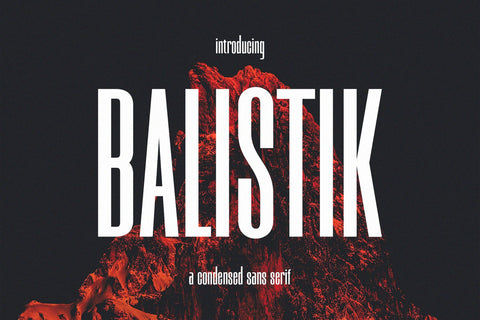 Balistik - A Condensed Sans Serif Font studioalmeera 