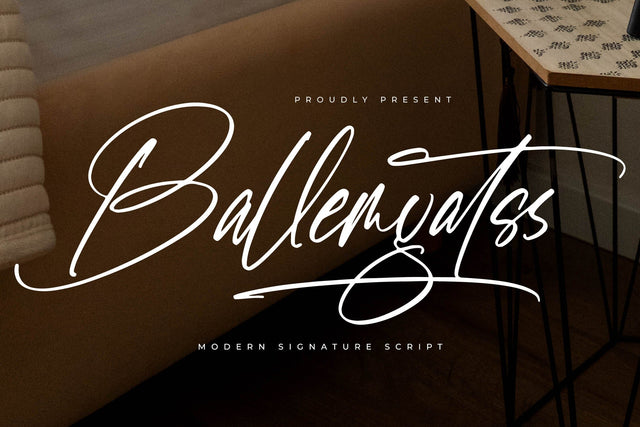 Ballemyatss - Modern Signature Script Font Letterena Studios 
