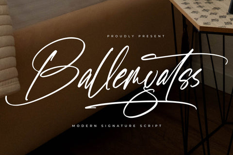 Ballemyatss - Modern Signature Script Font Letterena Studios 