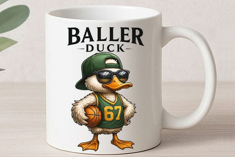 Baller Duck PNG Basketball Cartoon SVG BillahCrafts 