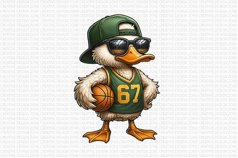 Baller Duck PNG Cool Basketball Duck SVG BillahCrafts 