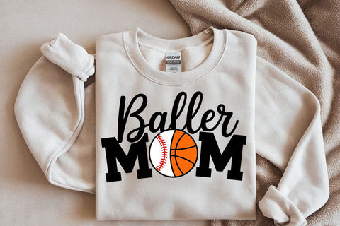 Baller Mom SVG: Baseball, Basketball, Softball Design SVG DesignDestine 