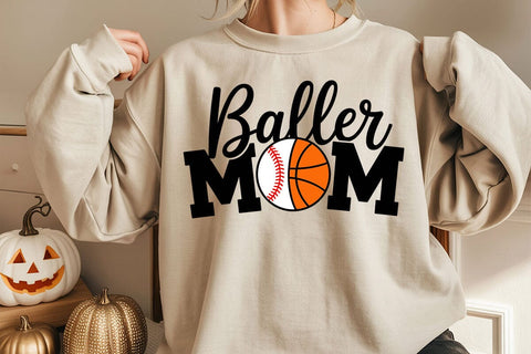 Baller Mom SVG: Baseball, Basketball, Softball Design SVG DesignDestine 