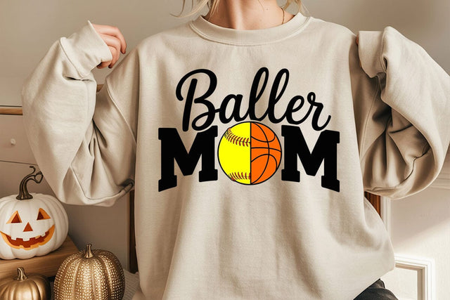 Baller Mom SVG: Softball, Basketball Design SVG DesignDestine 
