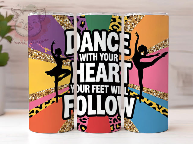 Ballerina Dance Quote Tumbler, Ballerina Sublimation Wrap, Inspirational Dancer Gift, 20oz Dance Tumbler, Custom Dance Teacher Gift, Dance Studio Tumbler, Motivational Dancer Tumbler Sublimation Lara' s Designs 