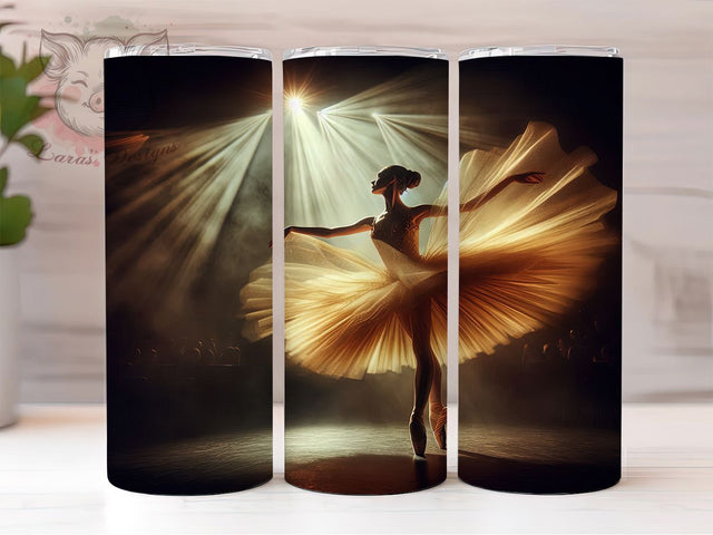 Ballerina Dance Stage Art 20oz Tumbler, Ballerina Design, Dance Tumbler, Stage Art, Sublimation Wrap, 20oz Tumbler, Ballet Gift, Dancer Drinkware Sublimation Lara' s Designs 