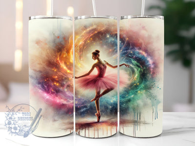 Ballerina Dancer 20oz Skinny Tumbler, Ballerina Tumbler Png, Straight & Tapered Tumbler Wrap, Instant Digital Download Sublimation ToriDesigns 