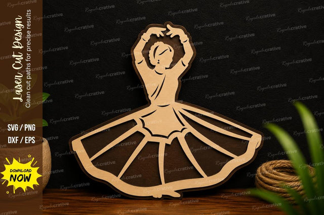 Ballerina Dancer Silhouette Laser Cut SVG File SVG Regulrcrative 
