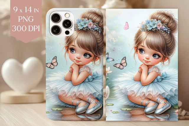 Ballerina Girl Phone Case PNG Sublimation BijouBay 