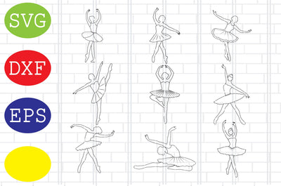 Ballerina Line Art Svg, Ballerina Svg, Jpg, Eps, Dxf Files SVG DigitalSvgFiles 