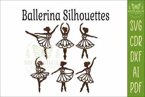 Ballerina SVG Bundle | Ballet Wall Art Files for Laser Cutting and Girls Room Decor SVG APInspireddesigns 