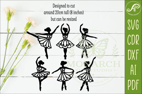 Ballerina SVG Bundle | Ballet Wall Art Files for Laser Cutting and Girls Room Decor SVG APInspireddesigns 