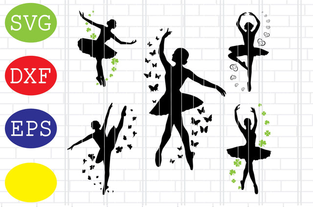 Ballerina with Flowers Svg, Ballerina Girl Svg, Ballet Dancer Svg, Jpg, Eps, Dxf Files SVG DigitalSvgFiles 