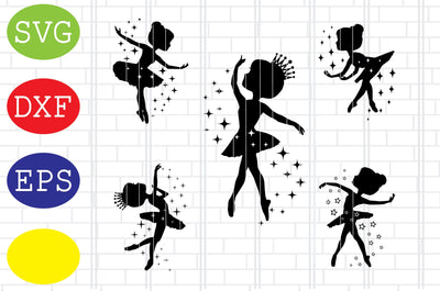 Ballerina with Stars Svg, Ballerina Svg, Ballet Dancer Svg, Jpg, Eps, Dxf Files SVG DigitalSvgFiles 