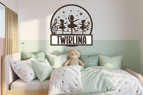 Ballet Dance Name Sign SVG | Layered Ballerina Design SVG TonisArtStudio 