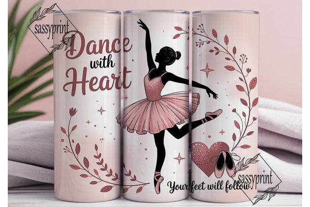 Ballet Dancer 20oz Tumbler Wrap Sublimation sassyprint 