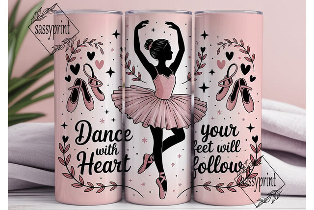 Ballet Dancer 20oz Tumbler Wrap Sublimation sassyprint 