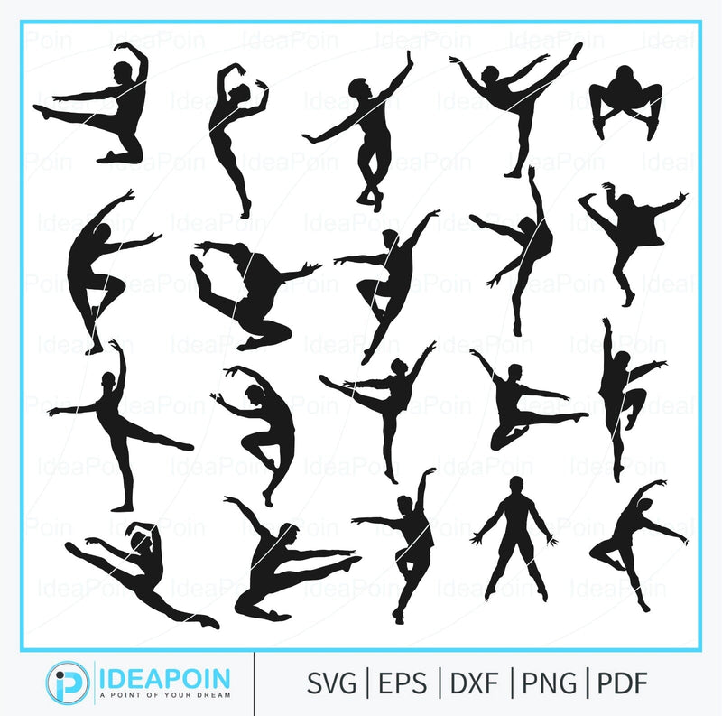 Ballet Dancer Boy SVG, Ballet Man Silhouettes, Ballet Dancer Clipart, Male ballet dancer png, Boy Ballet Dancer Silhouette, Digital Download SVG Dinvect 