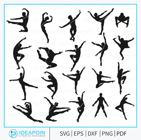 Ballet Dancer Boy SVG, Ballet Man Silhouettes, Ballet Dancer Clipart, Male ballet dancer png, Boy Ballet Dancer Silhouette, Digital Download SVG Dinvect 