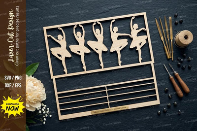 Ballet Dancer Medal Holder SVG Laser Cut Design | Dance Award Organizer Display Pattern SVG Regulrcrative 