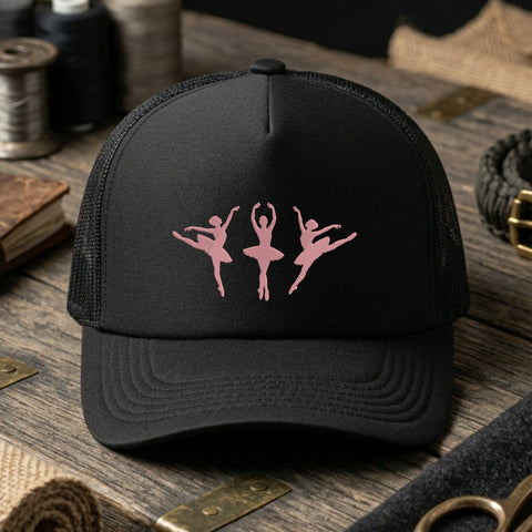 Ballet Dancers Embroidery Design – Three Pink Ballerina Silhouettes Dance Machine Embroidery File Embroidery/Applique DESIGNS PatternFeed8 
