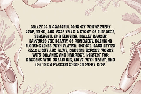 Ballet Font | Artistic Dance Alphabet | Dancer Letters, numbers | Gymnastic girl font Font TonisArtStudio 