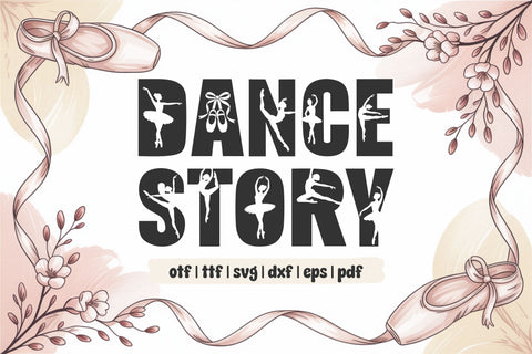 Ballet Font | Artistic Dance Alphabet | Dancer Letters, numbers | Gymnastic girl font Font TonisArtStudio 