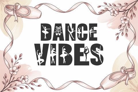 Ballet Font | Artistic Dance Alphabet | Dancer Letters, numbers | Gymnastic girl font Font TonisArtStudio 