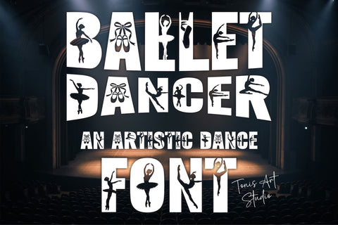 Ballet Font | Artistic Dance Alphabet | Dancer Letters, numbers | Gymnastic girl font Font TonisArtStudio 