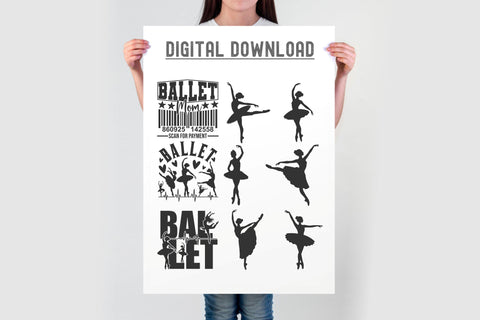Ballet Mom Svg Cut File Bundle | Dance Fees Accepted Quotes | Ballerina Silhouettes SVG TonisArtStudio 