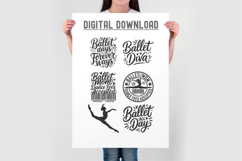 Ballet Mom Svg Cut File Bundle | Dance Fees Accepted Quotes | Ballerina Silhouettes SVG TonisArtStudio 