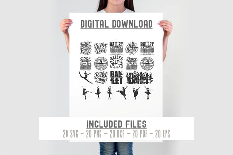 Ballet Mom Svg Cut File Bundle | Dance Fees Accepted Quotes | Ballerina Silhouettes SVG TonisArtStudio 