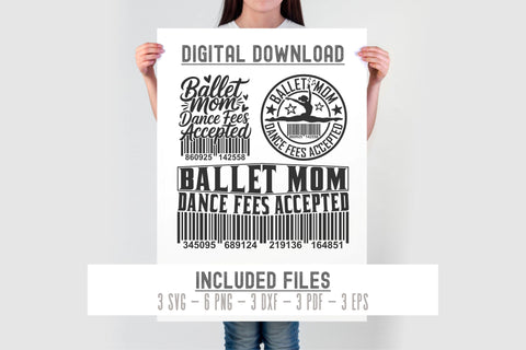 Ballet mom svg, dance fees accepted svg, dance girl svg, dance tshirt svg, ballet sign svg, dance png SVG TonisArtStudio 