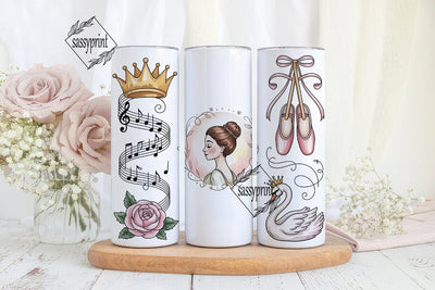 Ballet Princess 20oz Tumbler Wrap Sublimation sassyprint 