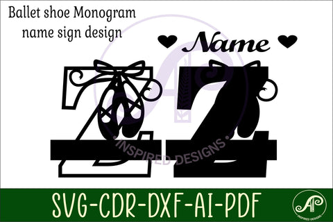 Ballet shoe Capital Monogram Letter Z SVG SVG APInspireddesigns 